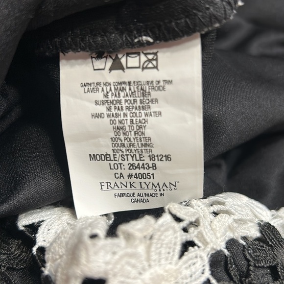 FRANK LYMAN crochet floral dress,some sheer parts, bodycon,colorblock, NWT,245$ - Picture 15 of 16